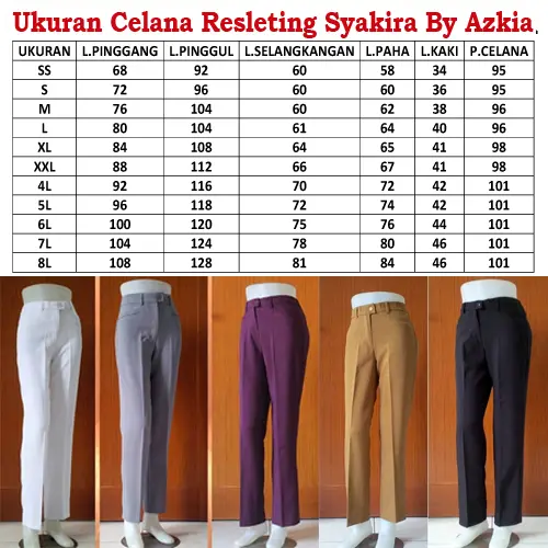 rok span dan celana resleting brand syakira Poliester Formal Karet Formal Kerja Nyaman Stretch Kantor Panjang Sekolah 6