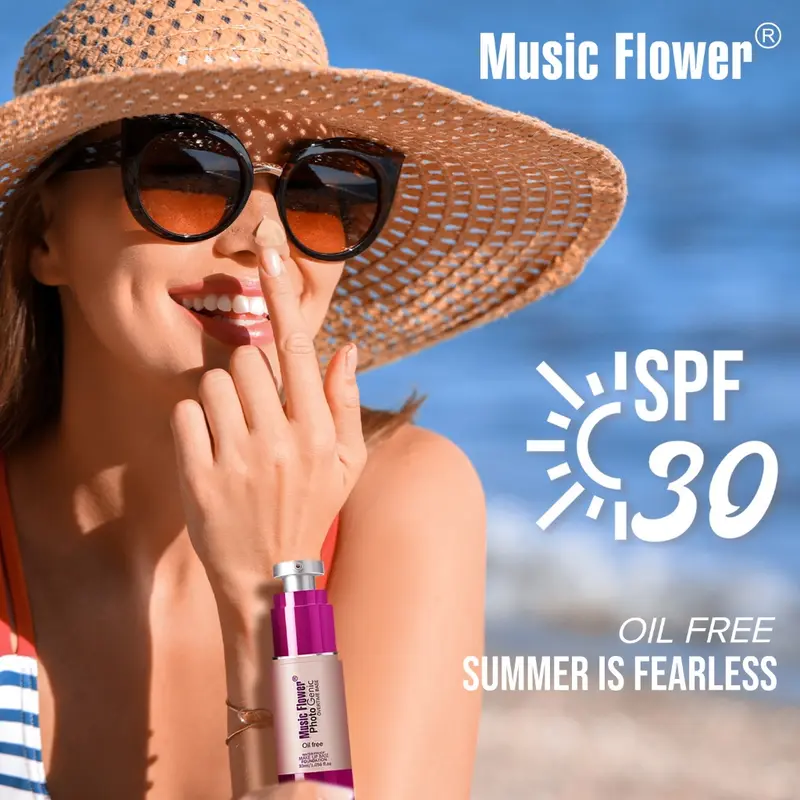 Music Flower Set: Photo Genic Liquid Foundation Powerstay 24H Matte Base + Moisturizing Setting Spray Fix Makeup 4