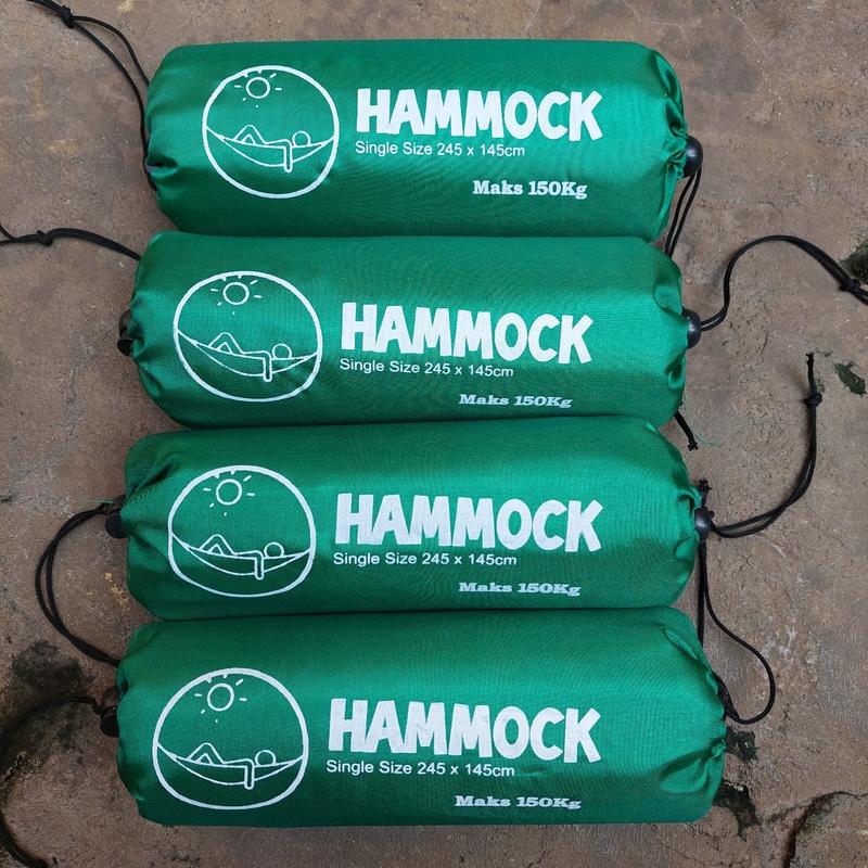 Product Introduction of HAMMOCK MATAHARI GOLD OUTDOOR ADVENTURE SIZE 245X145CM +2PCS TALI HAMMOCK Camping Gantung 4