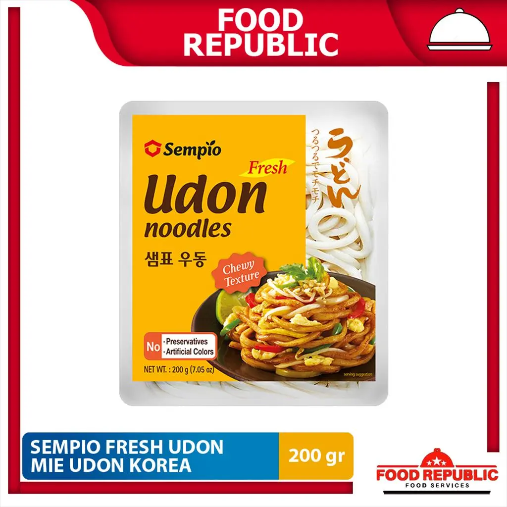 Sempio Fresh Udon Noodle 200 gr Mie Tebal Mie Udon Instant Korea Halal