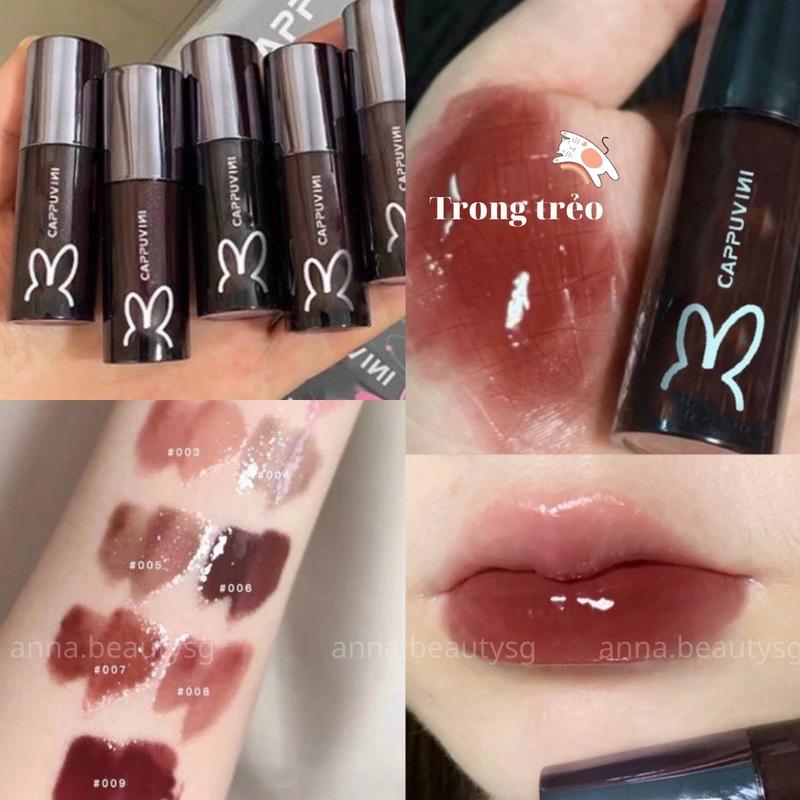 Cb015-son bóng mờ, son bóng, cappuvini, mềm mại, lâu trôi Nữ Cosmetic Mỹ Phẩm Women Trang Điểm