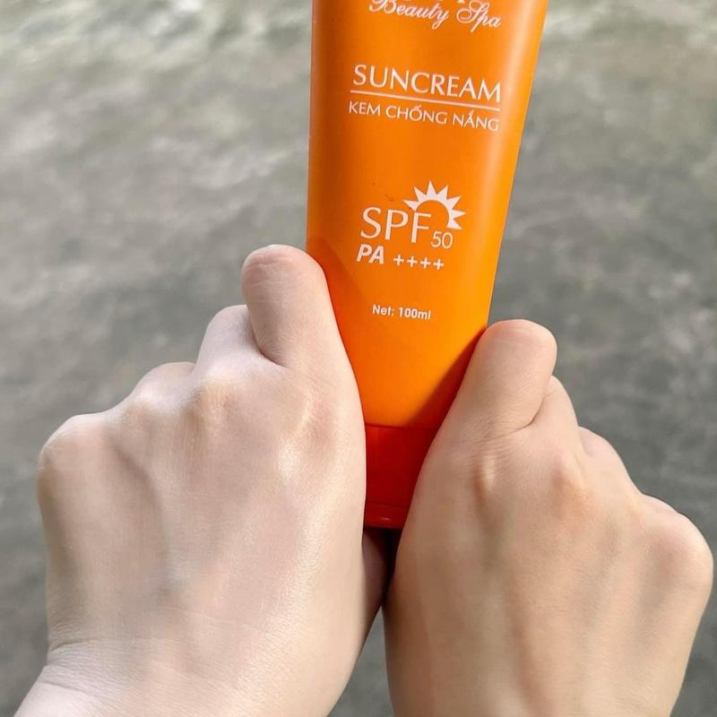 Kem chống nắng MH, dưỡng trắng , nâng tone, cấp ẩm, chống nắng cam skincare sunscreen whitening 1