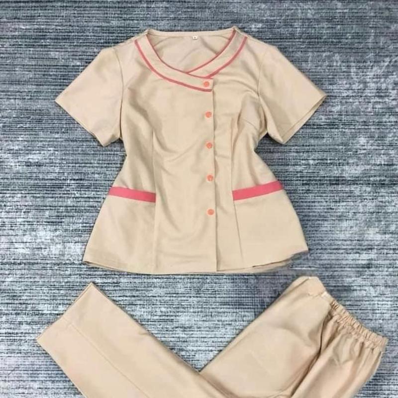 Đồng Phục Massage , Đồng Phục Nail Spa Cho  Nữ Women Vải Cotton Lạnh loại 1 . Hàng kỹ may chắc chắn cẩn thận Top ( Áo+ quân ) dongphuc