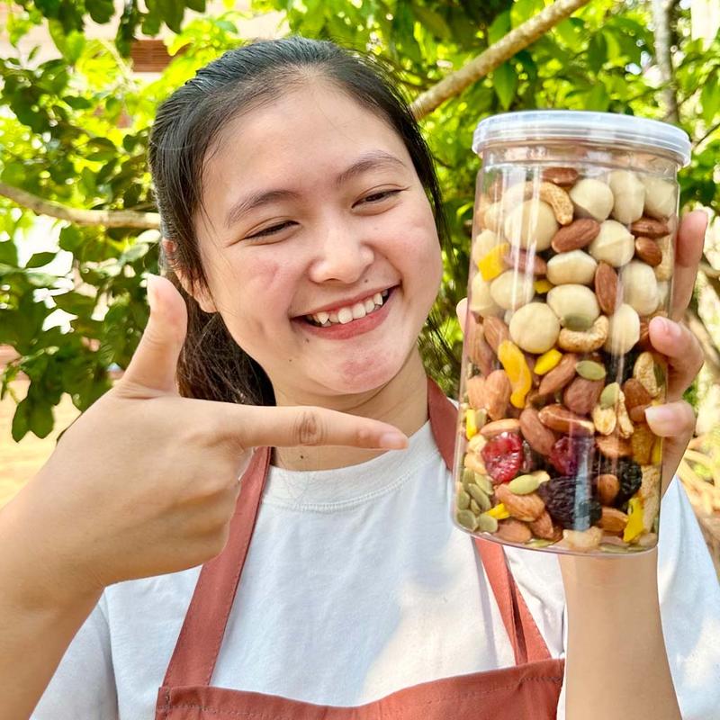 Granola Ngũ Cốc Siêu Hạt Không Óc Chó, Không Yến Mạch, Không Bí Food Thức Ăn Hạt Ngũ Cốc Macca ngũ cốc & yến mạch