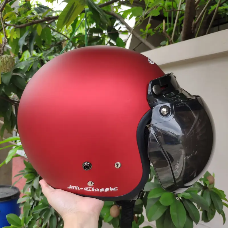 HELM BOGO RETRO DEWASA WANITA PRIA JM CLASSIC POLOS MARRON DOFF Motorcycle 1