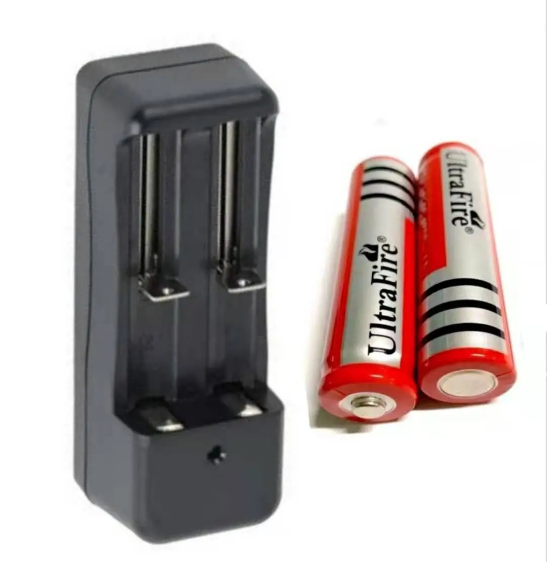 Universal dual-slot Li-ion battery charger for 18650 (free 2 pc 18650 batteries)