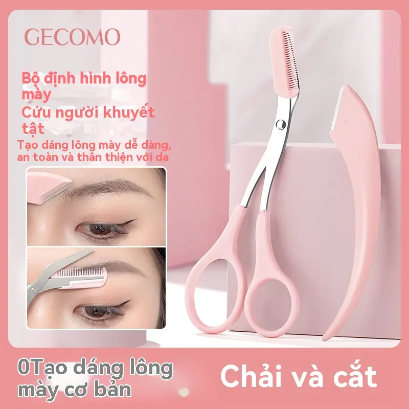 Lược Chải Cụ Tỉa Lông Mày, Cầm Tay, Đa Năng, Thích Hợp Cho Người Mới Bắt Đầu, Có Thể Tạo Lông Mày Mịn Và Kết Hợp Với Lưỡi Dao Cạo Lông Mày, Để Cắt Và Ngăn Ngừa Trầy Xước