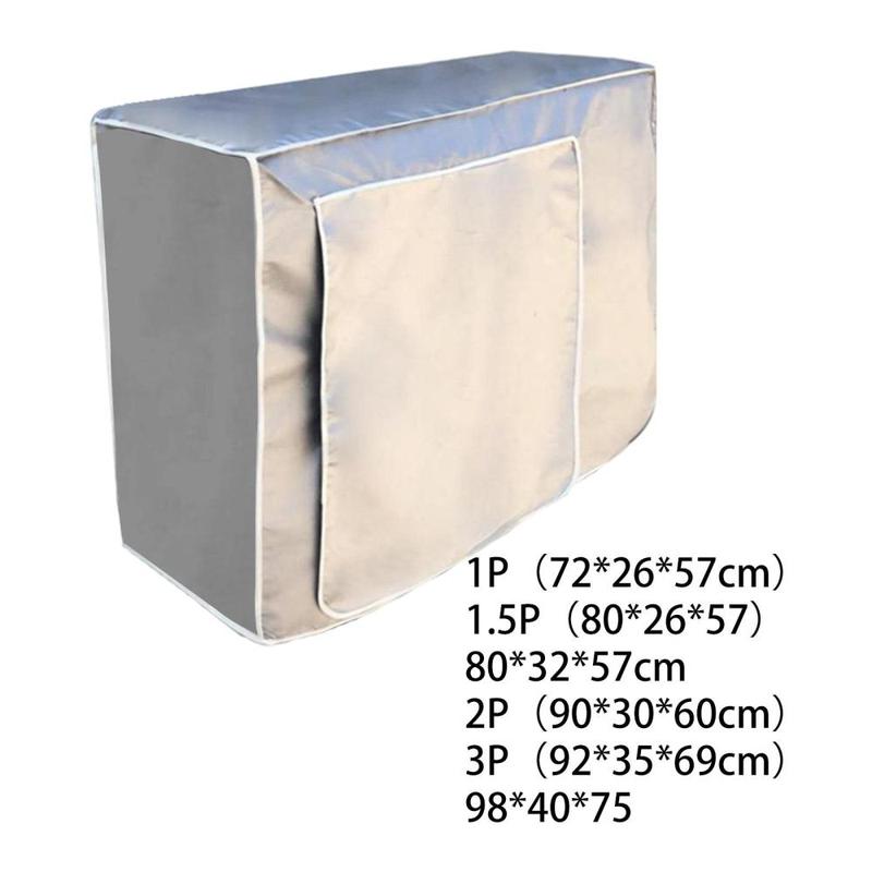 Outside House Air Conditioner Cover Oxford Cloth Protector Overcover Silver 0