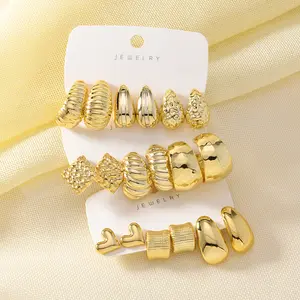 RRNS 567 Anting Wanita Tusuk Hijab 3 & 6 Set Fashion Korea Style Alloy Gaya Elegan Untuk Aksesoris Perhiasan