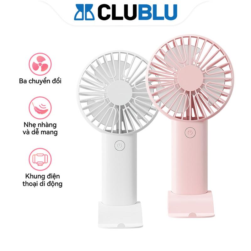 -CLUBLU- Quạt Mini Cầm Tay USB Để Bàn Giá Đỡ Điện Thoại Cho Dân Văn Phòng Học Sinh Cute Âm Không Phụ Kiện