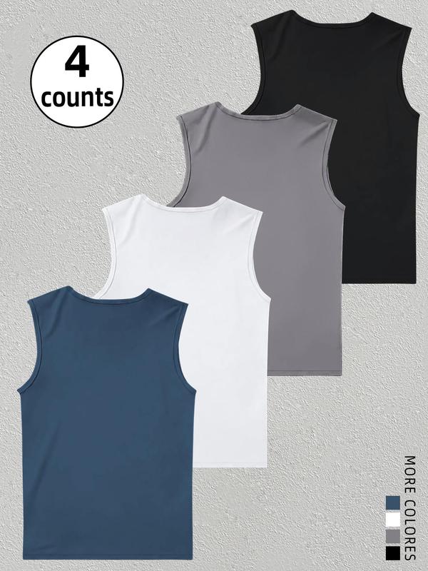 Men's Coconut Tree Print Tank Top, Regular Fit Casual Sleeveless Top for Daily Wear, Vest, Men's Clothes for All Seasons 7