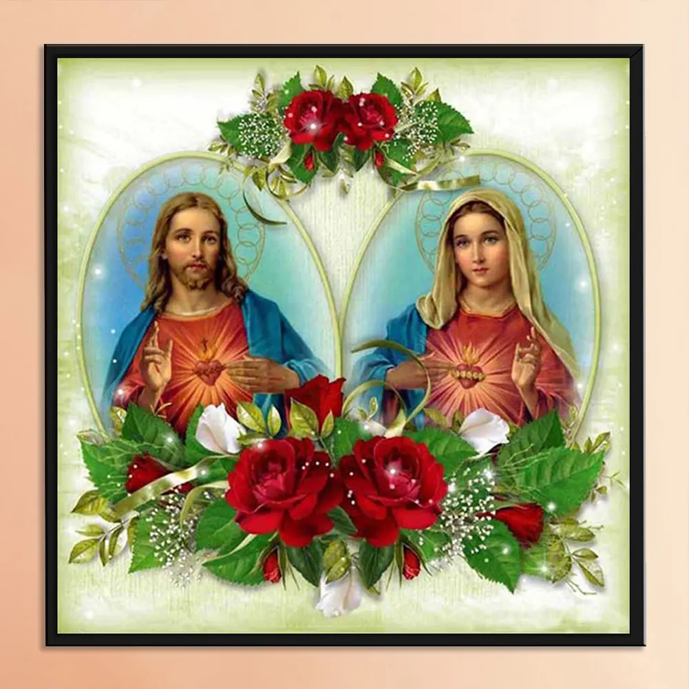 Full Embroidery Father Mother DIY Cross Stitch Kits Stamped 11CT Needlework