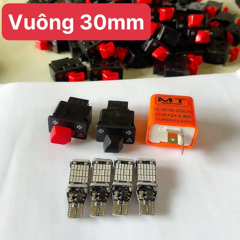 Combo Haza+4 Bóng T15 Siêu Sáng Gắn Wave 50/100/110 Win V1 V2 V3 1