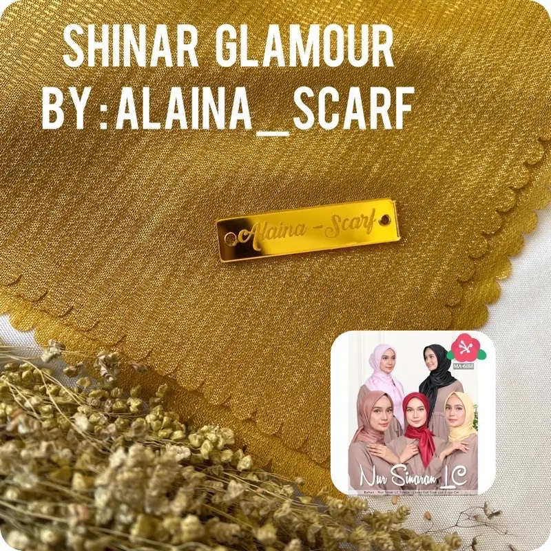 Hijab SEGIEMPAT SHINAR GLAMOUR BY ALAINA SCARF Voal Premium // Exclusive Segiempat Lasercut hijab persegi