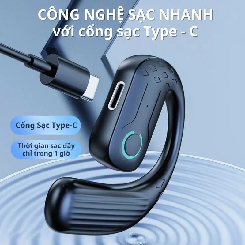 Tai Nghe Xoay 180° Khử Tiếng Ồn, Siêu Bass, Pin Trâu, Chống Nước, Âm Thanh To 2 Loa Kép 4