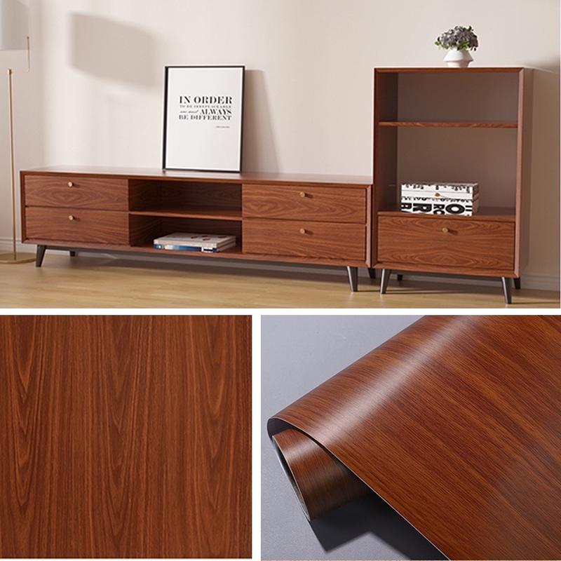 Giấy decal Vân gỗ dán bàn học, dán tủ, dán tường chống nước Hoa lá Chịu nhiệt tập san trang trí hình sticker ngôi nhà