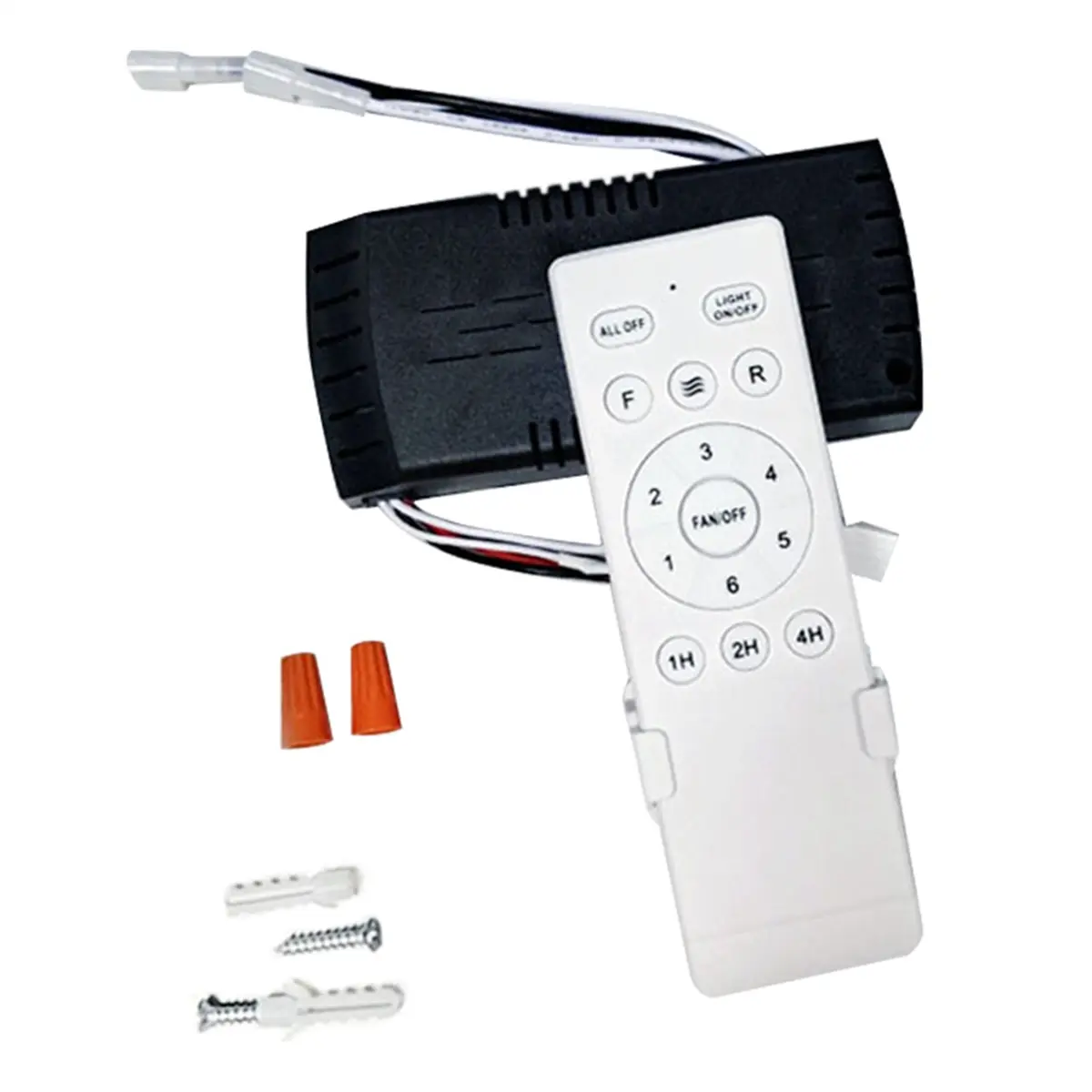 Bộ điều khiển từ xa cho Quạt trần đa năng Thay thế, 6 tốc độ & hẹn giờ, Thay thế từ xa cho đèn quạt trần DC