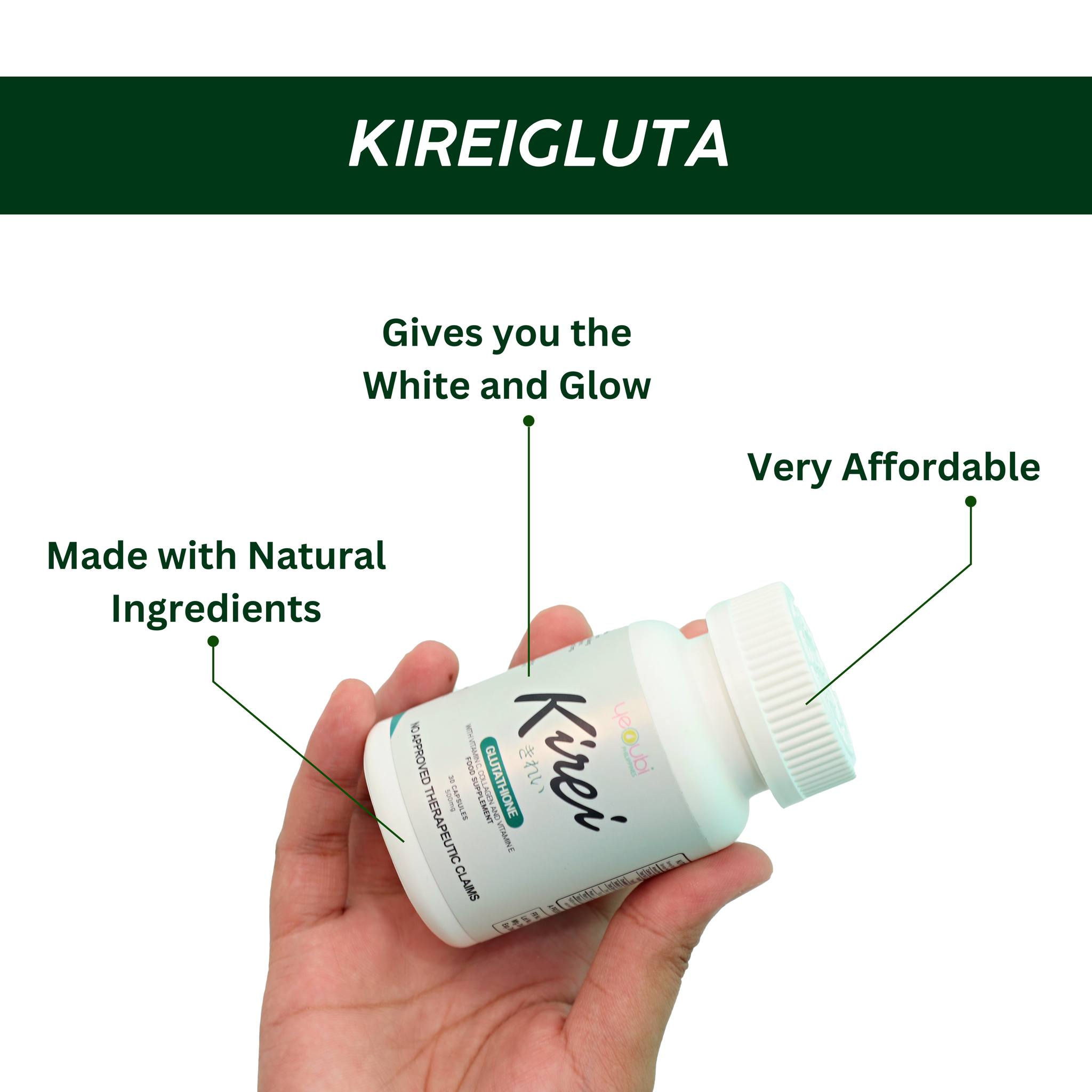 Kirei Glutathione with vitamin C, Collagen and vitamin E Beauty Supplement Capsule