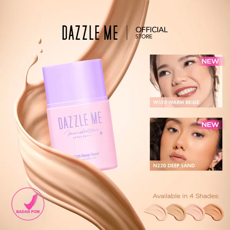 ￼DAZZLE ME Day by Day Foundation - Full Coverage Oil control Long Lasting Makeup SPF 25 PA+++ Wajah Concealer 5