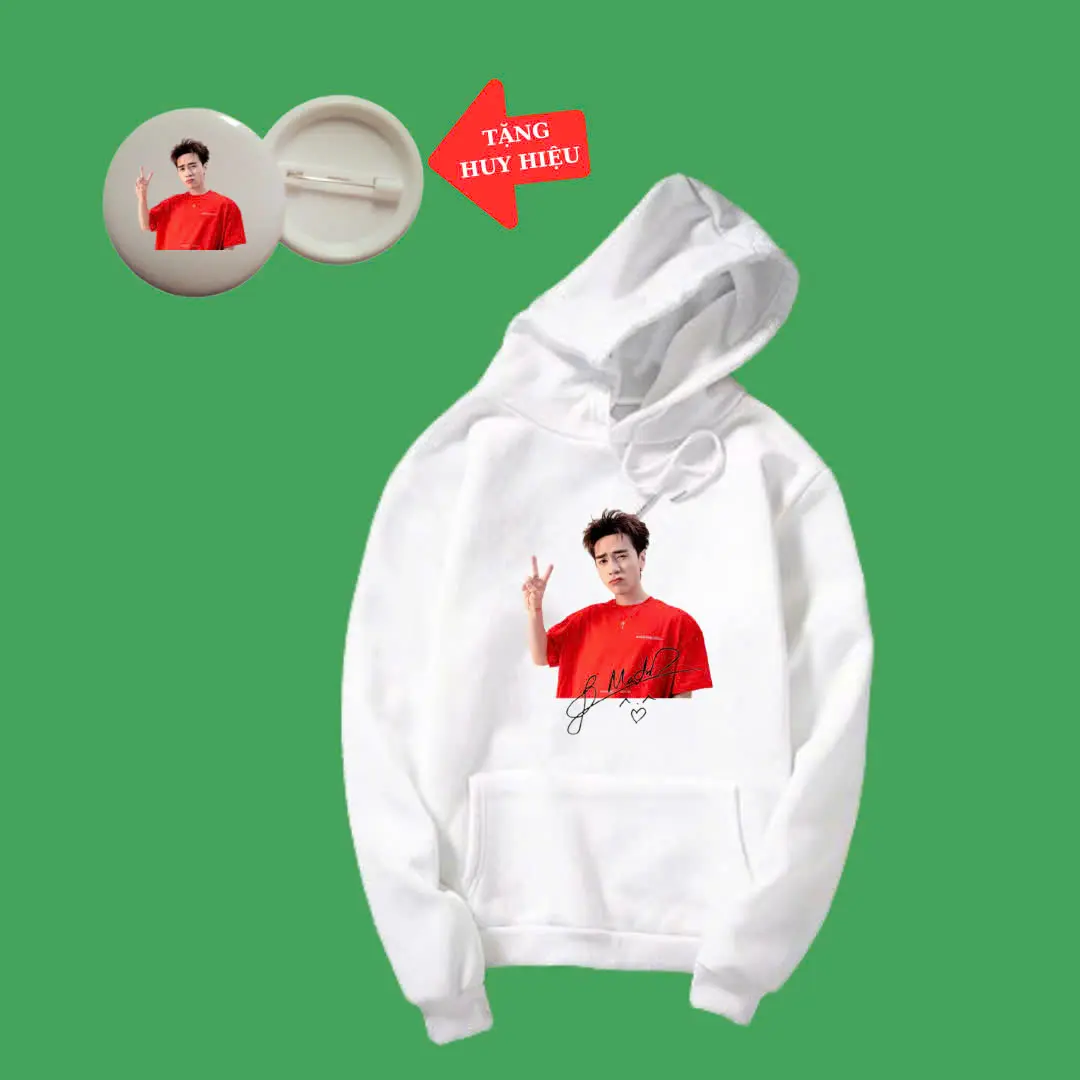 Áo khoác hoodie bé trai bé gái dài tay in hình Quang Hùng MasterD Anh trai Say Hi-Kèm HUy hiệu