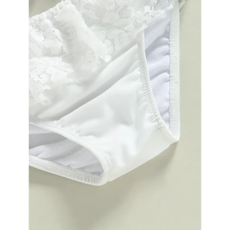 Áo Tắm Hai Mảnh Cho Bé Gái Mới Biết Đi, Không Tay, Áo Ren Cổ Yếm, Bộ Đồ Bơi Và Đáy Bikini, Mùa Hè Đệm 1