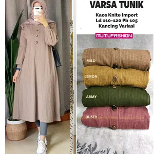 TKG - VARSA TUNIK Atasan Wanita Kaos Rajut Jumbo Bisa Cod by Fashion Solo