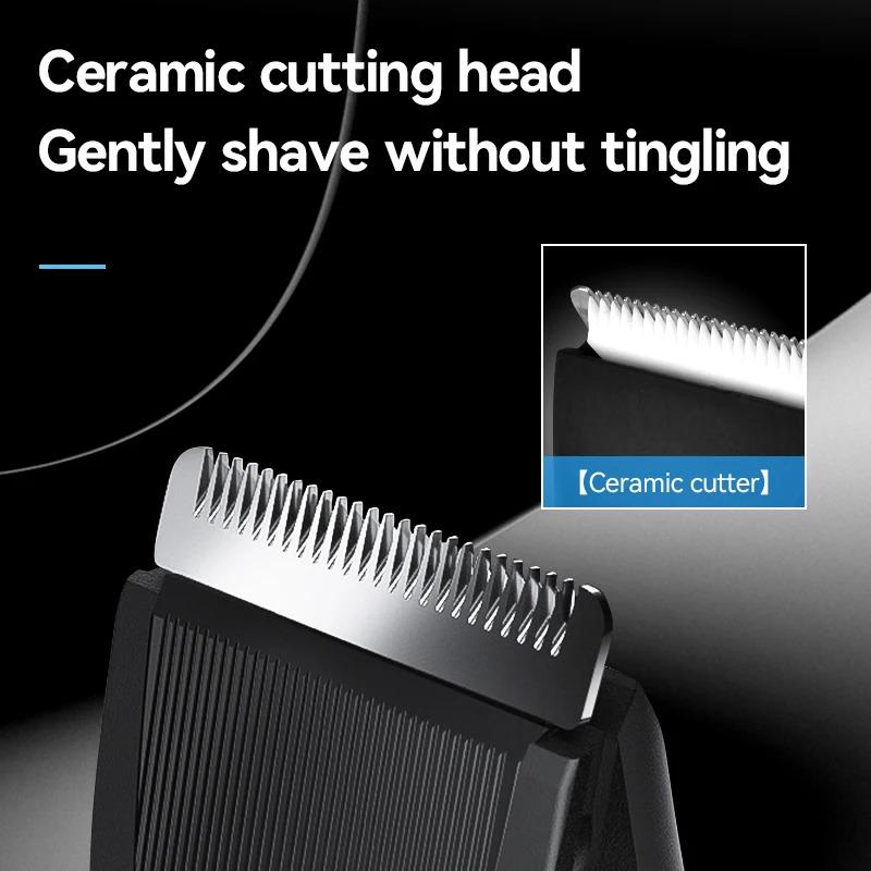 Tông Đơ Cắt Tóc Chống Thấm Nước, Kemei, Dành Cho Nam Giới, Đa Năng, Không Dây, Có Thể Sạc Lại, Tông Đơ Cắt Tóc Điện, Máy Cạo Lông Cơ Thể, KM-1840 1