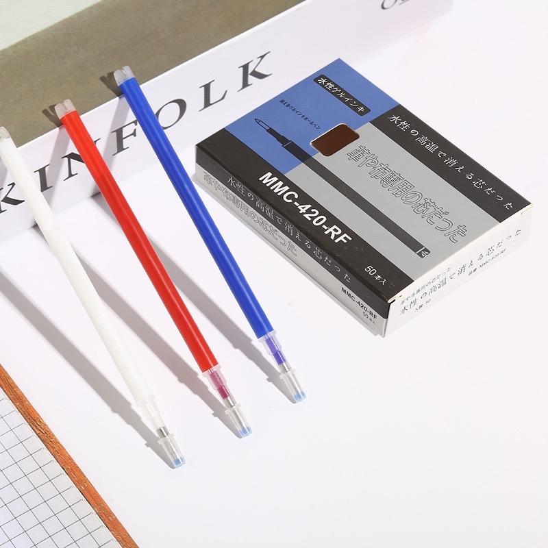 Combo 50 cái, 100 cái ruột bút bay màu khi gặp nhiệt độ cao hàng ĐÓNG HỘP LOẠI XỊN (Xanh, Đỏ, Trắng, Đen)