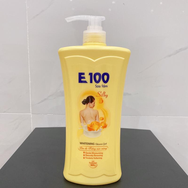 SỮA TẮM E100 SILKY chai 800g ( Mầu Vàng )