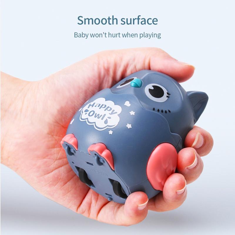 Product Introduction of Cartoon Owl Baby Toys Funny Pressing and Sliding Kids Toy Inertial Press Car Creative Pull-Back Children's Small Animal Toy 2