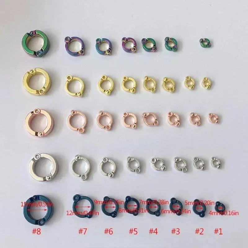 Cincin Kaki Burung Beo, Bahan Logam, untuk Haiwan Kesayangan, Cincin Kaki Burung, Sesuai untuk Aktiviti Latihan Terbang Luaran, Klip Pembukaan Anti Hilang, Aksesori Tali, Julat Saiz: 4-15mm