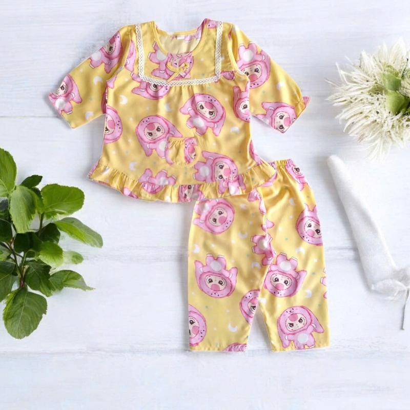 Bộ đồ tole cho bé gái 4 - 10kg, số 1-3, đồ ngủ bé gái, quần áo ngủ cho bé gái, tay dài quần dài, chất vải tole 2 da loại 1, bộ lanh cho bé gái