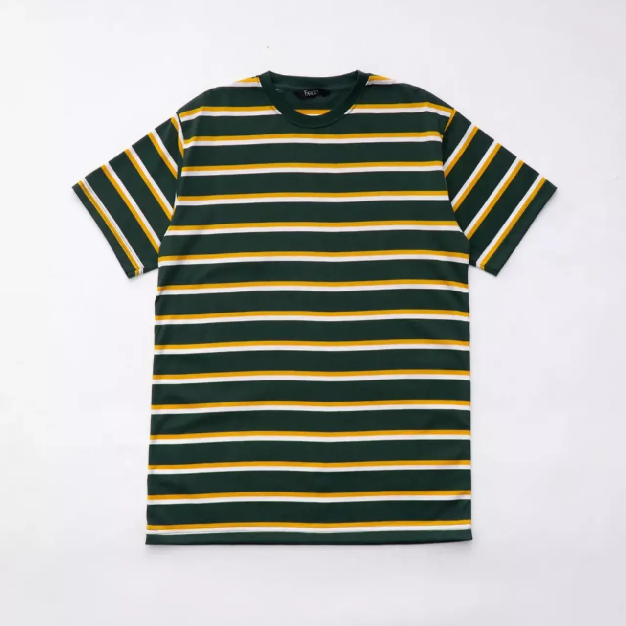 Kaos Stripe 3 Line Salur Belang Garis 3 Warna lengan pendek dewasa