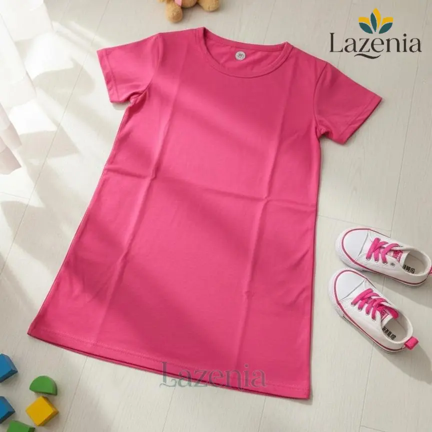 Termurah! Dress Anak Perempuan Polos Atasan Baju Daster Anak Premium Korea Style Cewek Modis Terlaris Kekinian Nyaman Dipakai