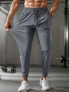 Pantalones de chándal holgados con cordón para hombre, Pantalones informales con bolsillo con cremallera y cintura elástica para correr al aire libre, Ropa de hombre para el verano