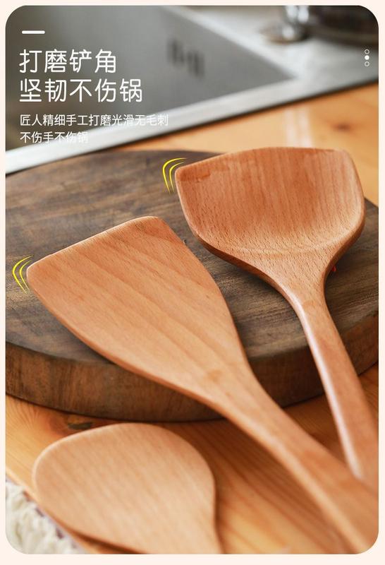 Product Introduction of Dụng Cụ Nấu Ăn Bằng Gỗ Sồi, Quản Lý Tốt Bộ Đồ Nhà Bếp, Chịu Nhiệt Độ Cao, Gỗ Nguyên Khối, Chảo Chống Dính, Đồ Dùng Nhà Bếp Đặc Biệt, Thìa Gia Dụng 4