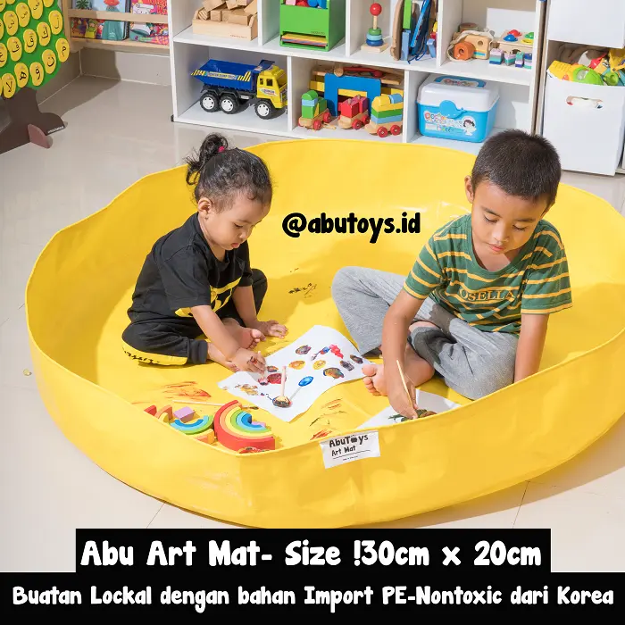 playmat abu art mat sensory play anti air kolam anak alas main waterproof playmate bayi karpet pvc COD 8