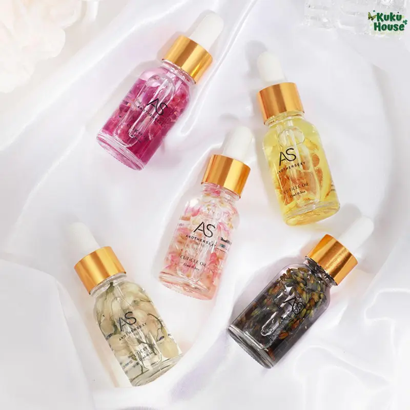 AS Dried Flower Cuticle Oil 15ML Minyak Kutikula Bunga Lavender Sakura Nutrisi Kuku 5