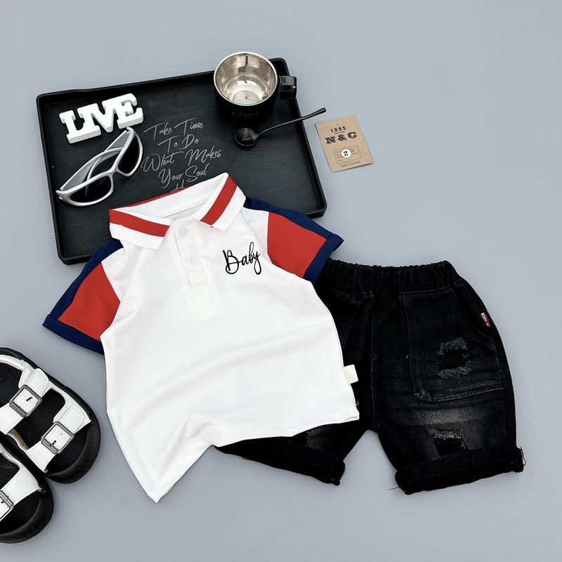Bộ Polo + Quần jean phối màu Cực Xịn sò cho bé trai | Size 9-27kg | SushiKids