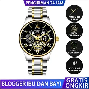 COD “AIYISHI”  Jam tangan pria kuarsa tahan air desain elegan trendi bercahaya, Jam tangan mekanik/Original Asli (Termasuk Garansi Resmi + Kotak Gratis)/Jam tangan mekanik pria premium dial besar otomatis /Jam tangan mekanik/1808G04/live