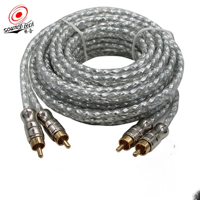 Dây tín hiệu hoa sen AV 4 đầu (2 ra 2) lõi đồng cao cấp lớp bạc bọc chống nhiễu dùng kết nối các thiết bị âm thanh.