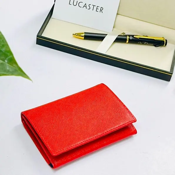 ,ví nữ mini nhỏ gọn bỏ tiền gập đôi và thẻ atm  kiểu dáng hàn quốc  thương hiệu lucaster bh 12 tháng (ib shop nội dung khắc) Wallet Hình Chữ Nhật 3