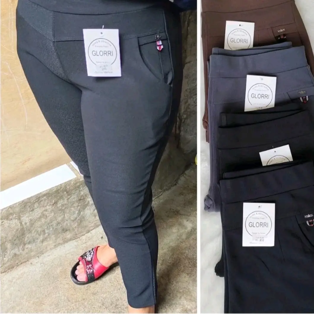 Celana Kerja SAYA Import bahan Melar M-8xl Motif Hitam Kotak