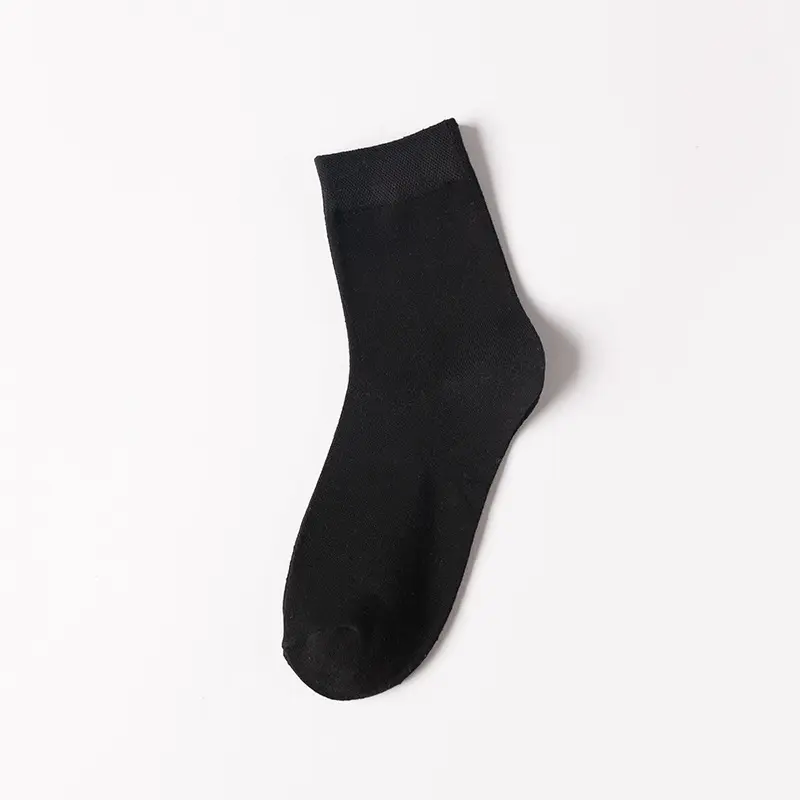 1 chiếc tất nam ống trung bình không trơn trượt, khô nhanh, màu sắc đơn, đen, trắng, xám Ong Menswear 7