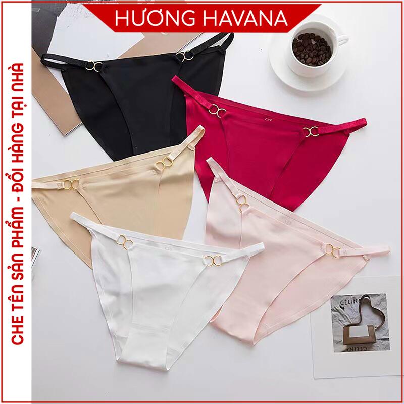 Quần lót nữ đúc su kiểu tam giác dây sườn dẹt đính khóa đồng co giãn Havana FLQ187