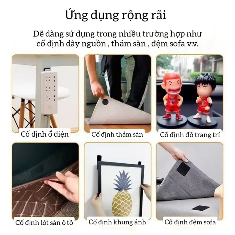 [Siêu Dính] Miếng Dán Thảm Sàn Ô Tô Miếng Dán Thảm Chống Trượt Đa Năng Dùng Trên Ô Tô, Trong Nhà Siêu Chắc Chắn Cao Su Taplo 2
