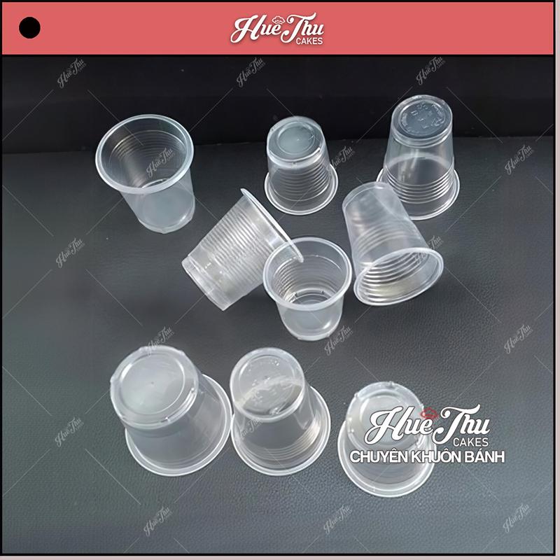  Ly gân 411 nhựa PP chịu nhiệt  120ml 50 cái có nắp  hũ làm bánh đựng tàu hủ singapore panna cotta rau câu ly 