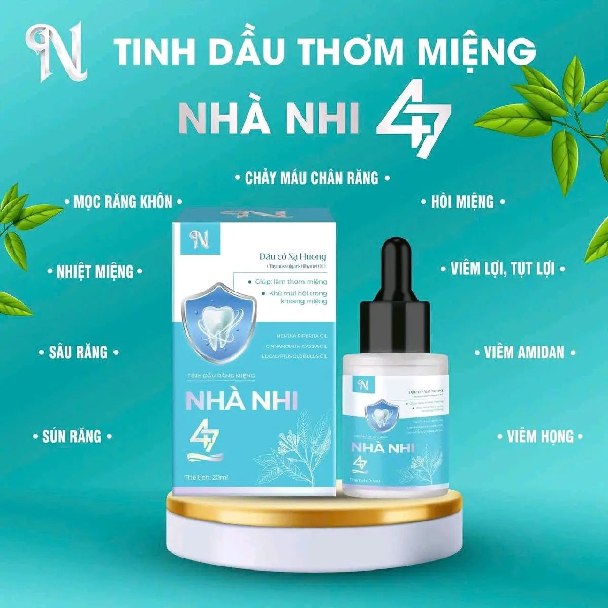TINH CHẤT THƠM MIỆNG NHÀ NHI 47 , kháng viêm, khử mùi hôi miệng  ( tặng quà ngẫu nhiên )