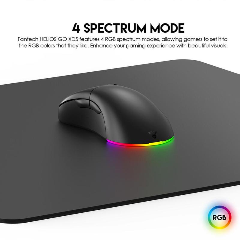Product Introduction of Fantech HELIOS GO XD5 Wireless Mouse Gaming RGB Dual Mode PIXART 3370 14