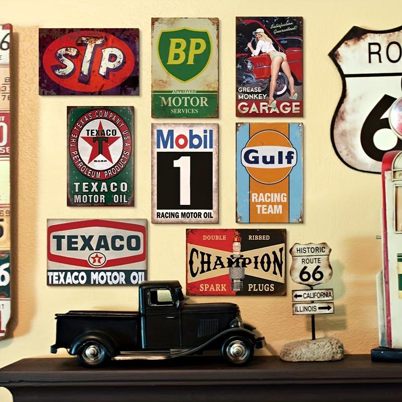 Product Introduction of Vintage Metal Tin Sign, 8 Counts/set Retro Garage Sign, Wall Decor for Home Living Room Bedroom Office, Man Cave Decor, Gift 3